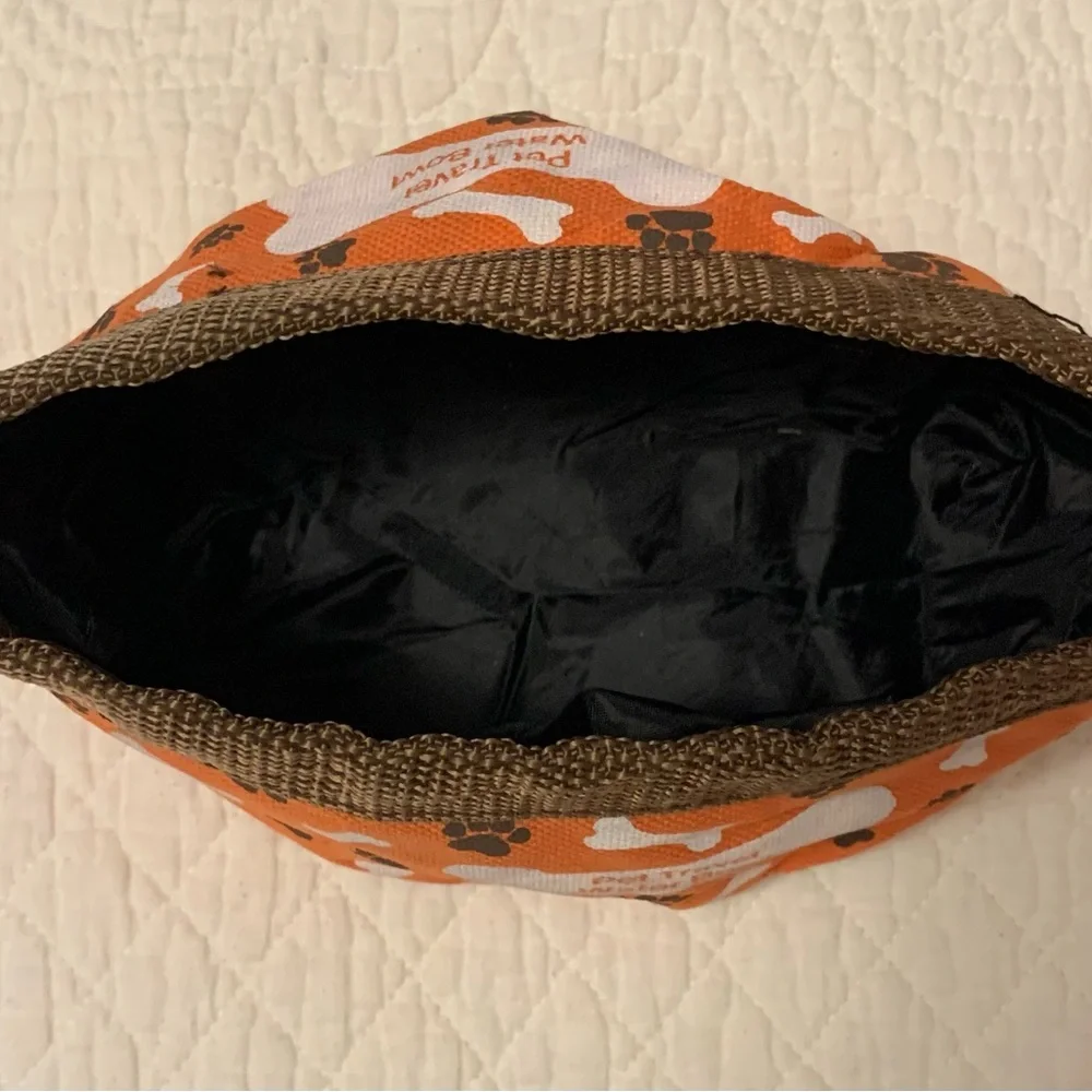 Simple Black and Gray Pet Travel Bag with Orange Accents